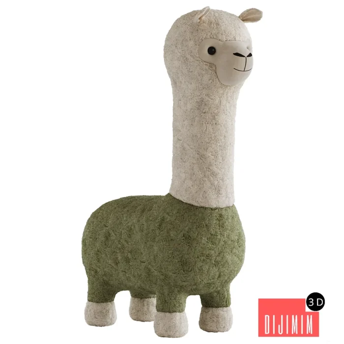 Alpaca figured pouf - Görsel 1