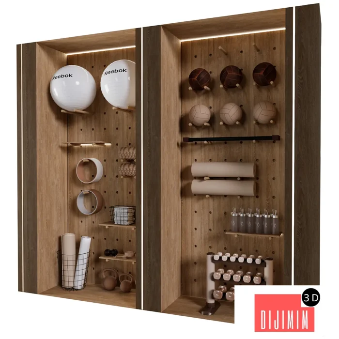 Yoga and Fitness Shelf - Görsel 1