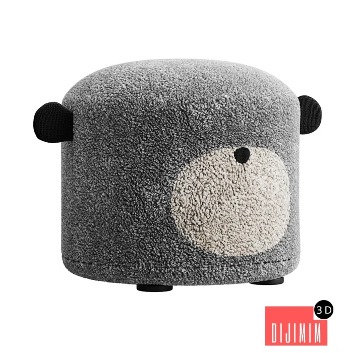 Pouf Melmi Bear Grey - Görsel 1