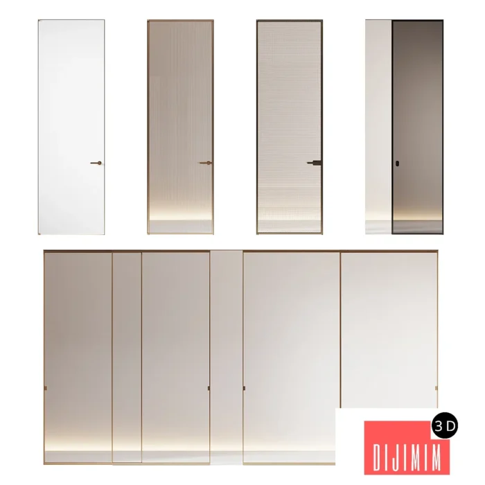 Glas Italia doors set 1 - Görsel 1
