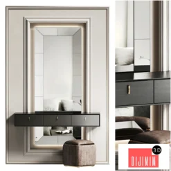 Hanging black vanity table st.