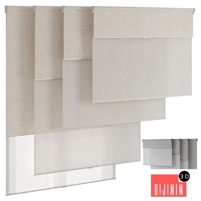 Double roller blinds 38 (1500mm) - Görsel 1