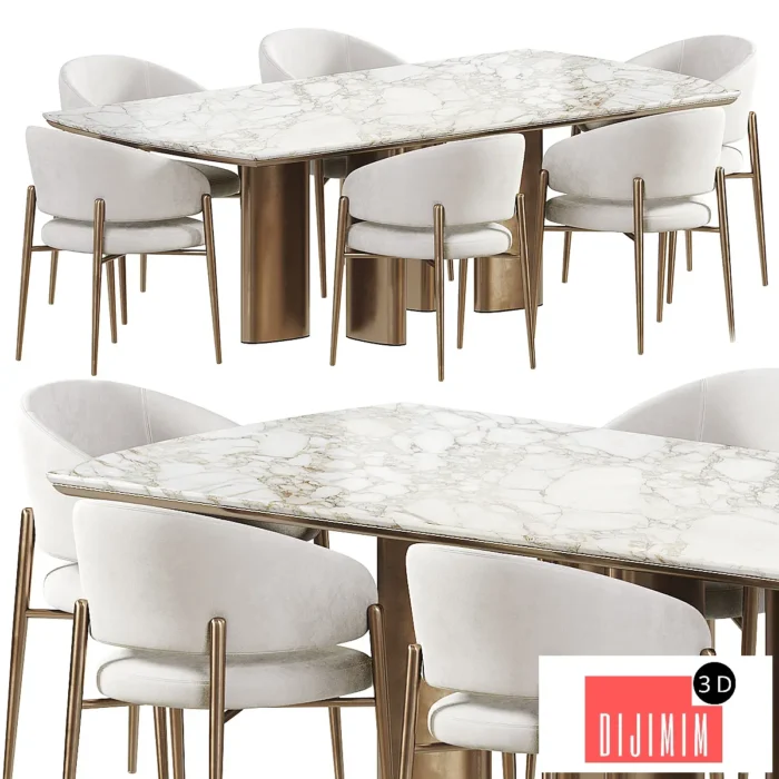 Mateo Dining chair, Adrien Table - Görsel 1
