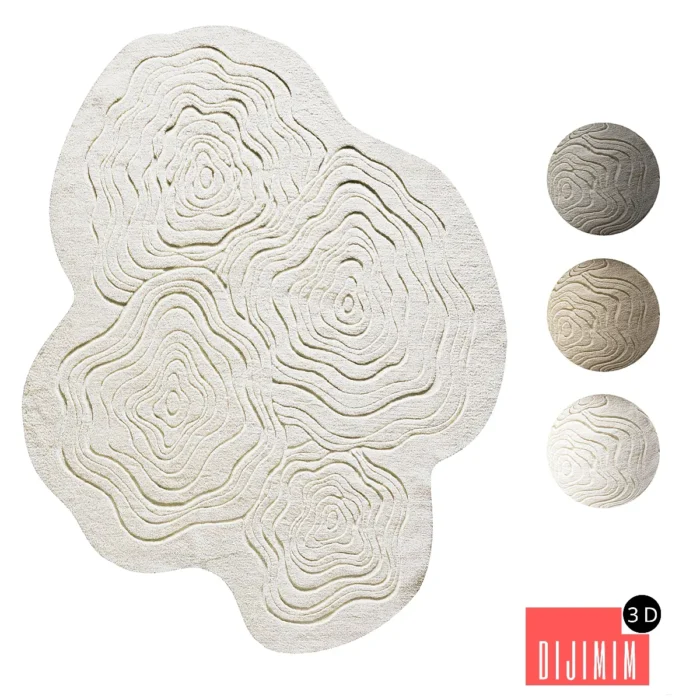 Washable Rug Pam Gray - Görsel 1
