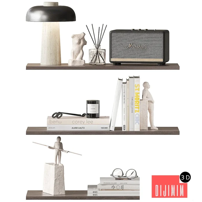 Shelves with decor - Görsel 1