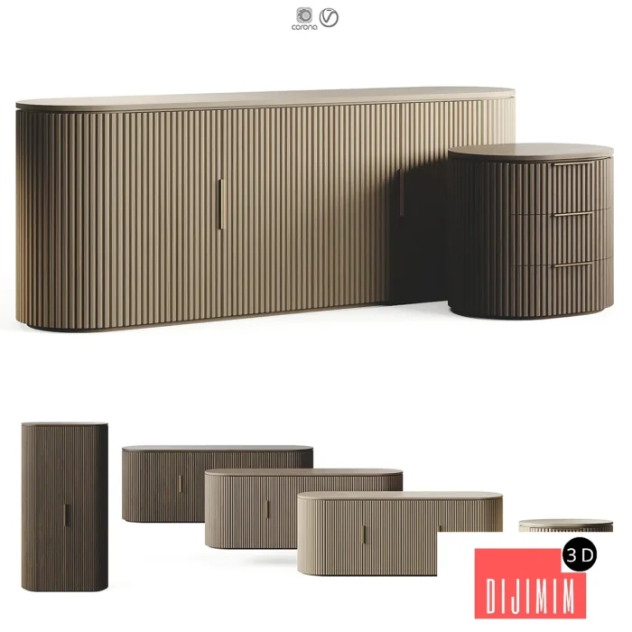 RH BYRON Cupboard LivCollection VRT-Reveal - Görsel 1