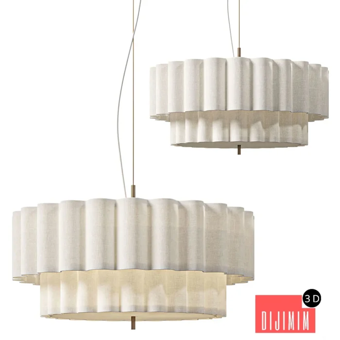 Folia Fabric Pendant Light - Görsel 1