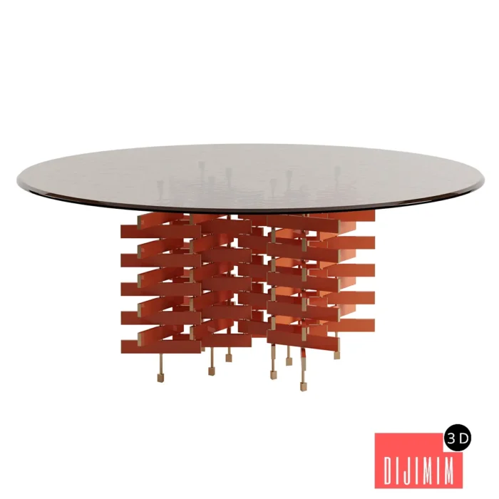 Loom dining table round by Baxter - Görsel 1