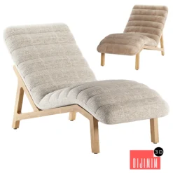 Modern Cream Fabric Chair