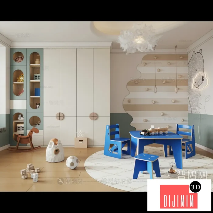 Modern Children's Room Activity Room ID:270459737 - Görsel 1