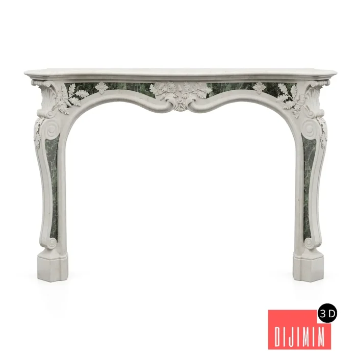 fireplace rare marble Rococo - Görsel 1