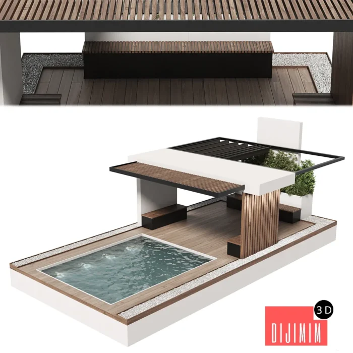 Landscape Furniture with pool and Roof garden 20 - Görsel 1