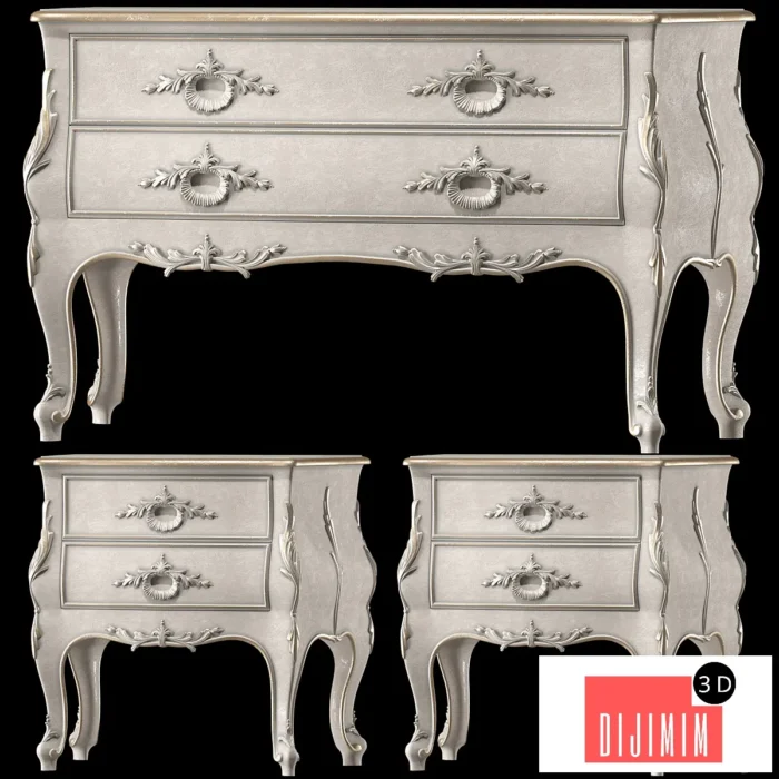 juliettesinteriors nightstand and dresser art JX0108 - Görsel 1