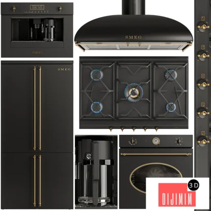 Smeg black appliance