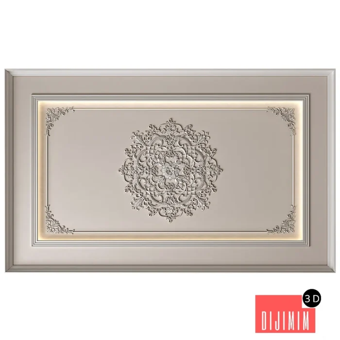 Illuminated ceiling in classic style 004 - Görsel 1