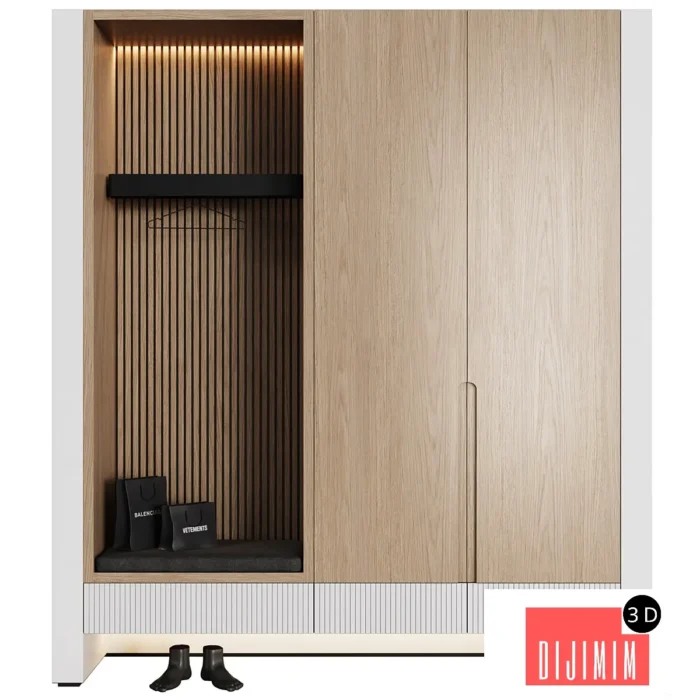 Hallway in a modern minimalist style 13 - Görsel 1