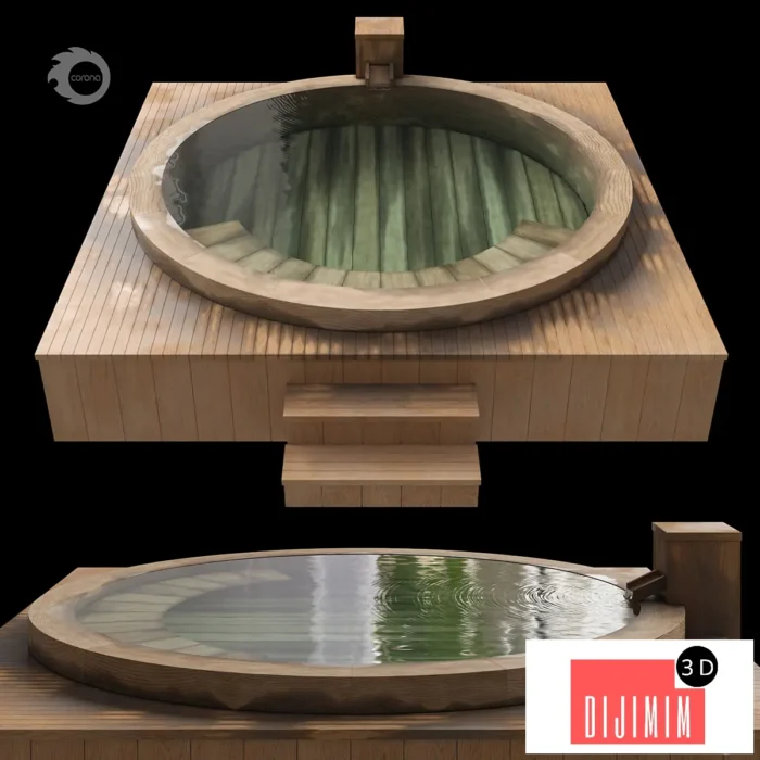 Round wooden font - Görsel 1