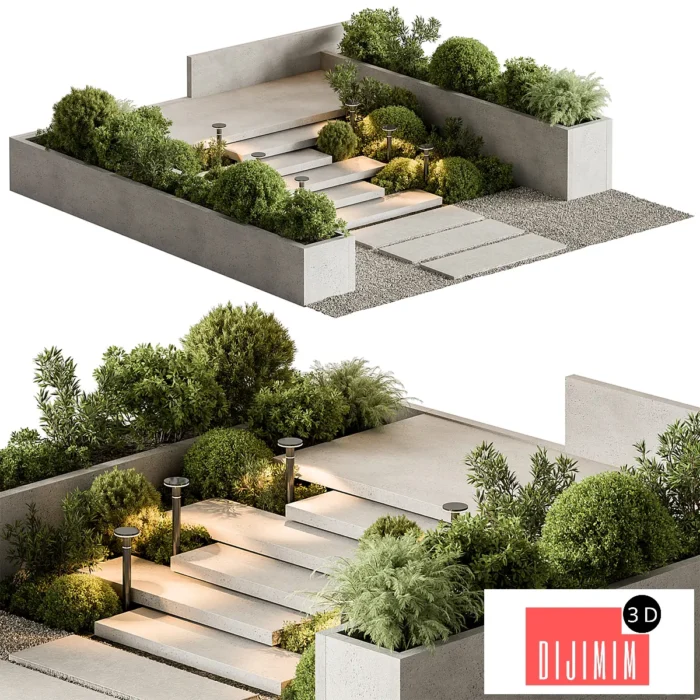 Landscape Furniture stairs - Set 100 - Görsel 1