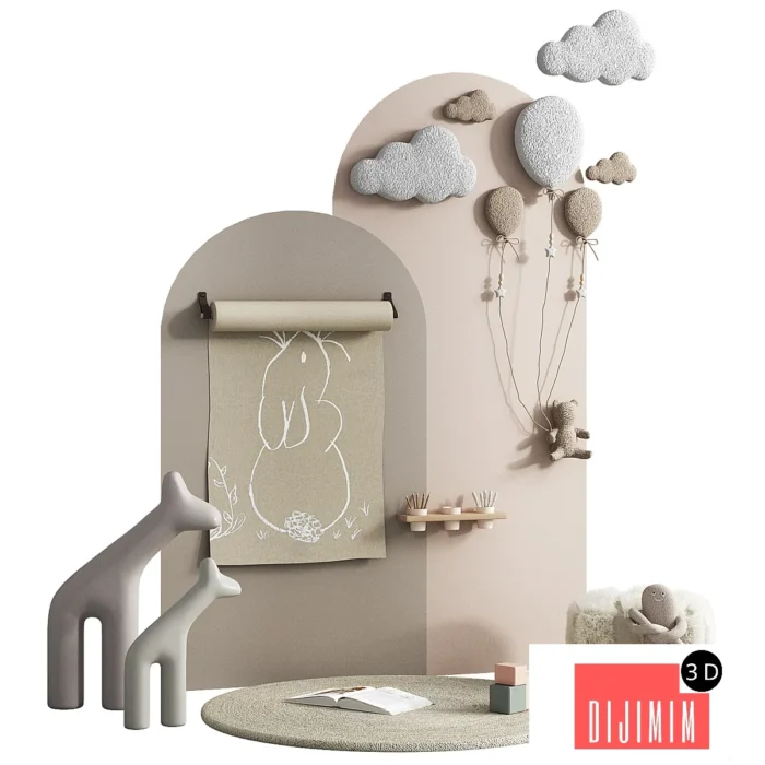 Decorative set for children's room - Görsel 1