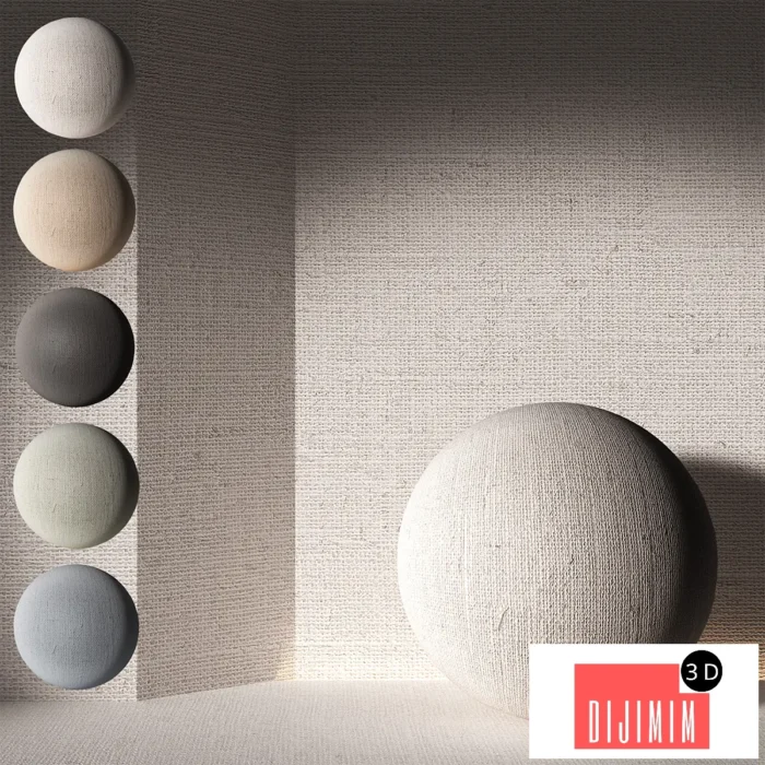 Linen Fabric Material 4K Seamless - Görsel 1