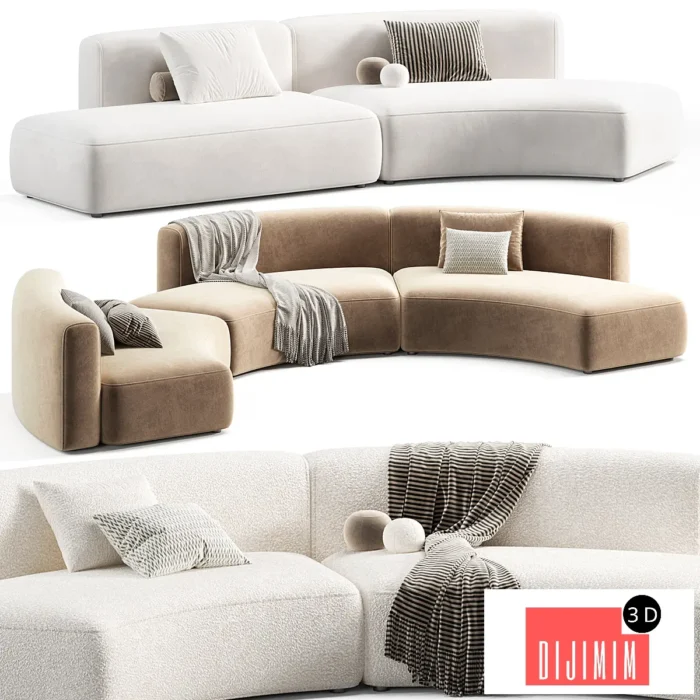 Cozy Curve Modular Sofa by MDF Italia - Görsel 1