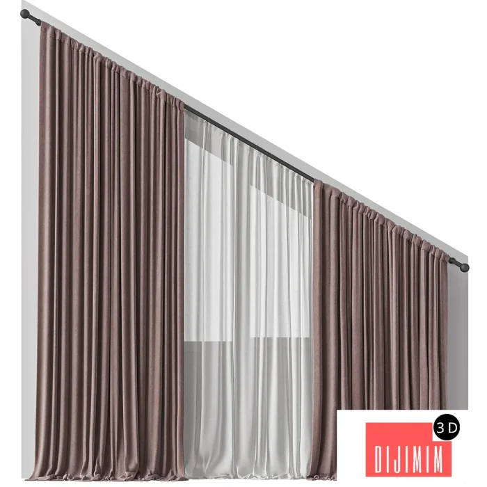 Beveled attic curtains 1 - Görsel 1