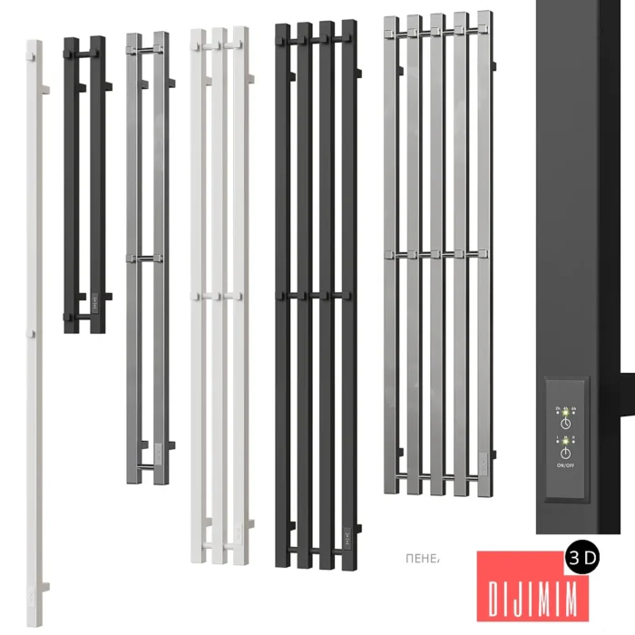 EWRIKA Penelope P electric heated towel rail - Görsel 1