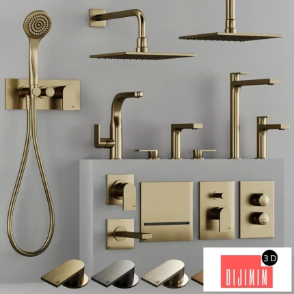 Gessi Manzoni bathroom faucet collection set 1