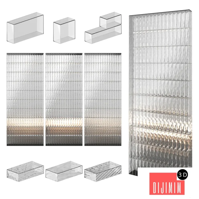 Glass Brick Wall 08 - Görsel 1