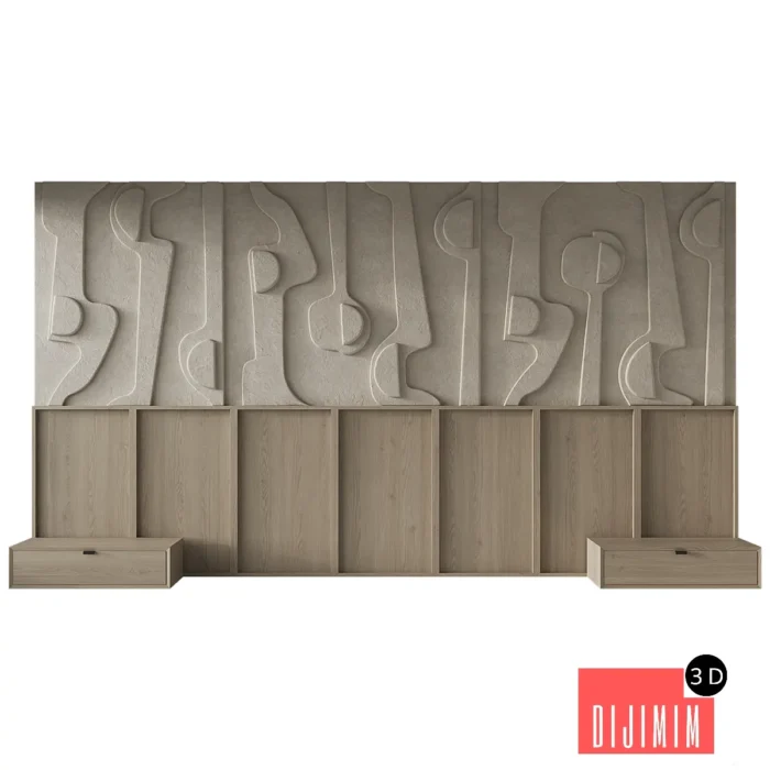 Headboard 3d Wall Panel T3D 3 - Görsel 1