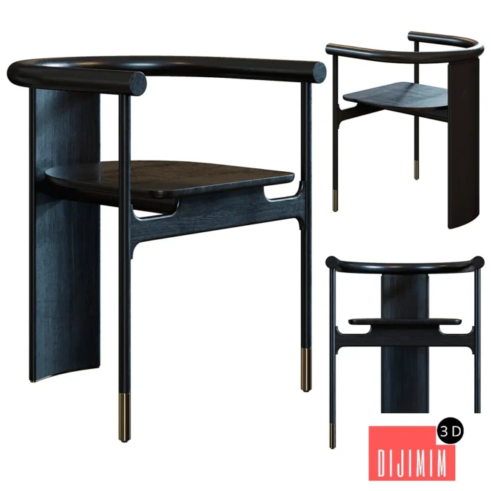 Contemporary Chair Black - Görsel 1