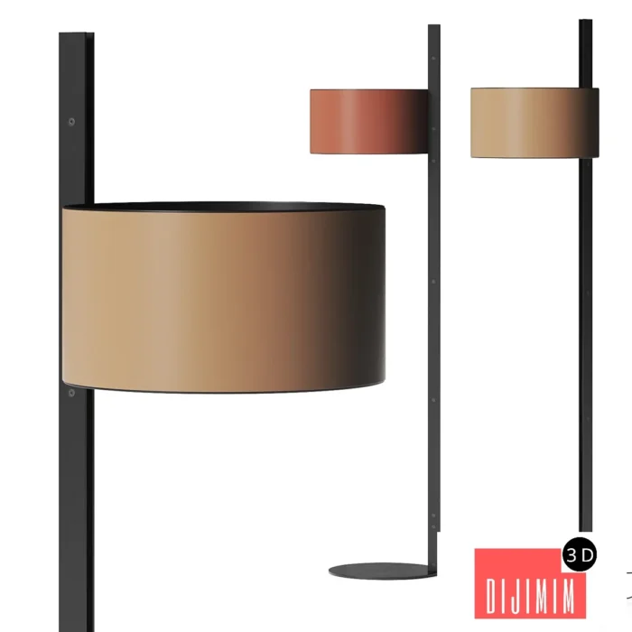 Oluce Parallel 396 Floor Lamp - Görsel 1