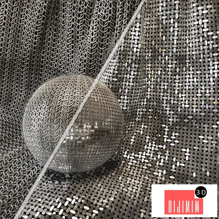 2 Metal Mesh Fabric-Vol.02 - Görsel 1