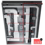 Ceiling with ventilation system (type 2)