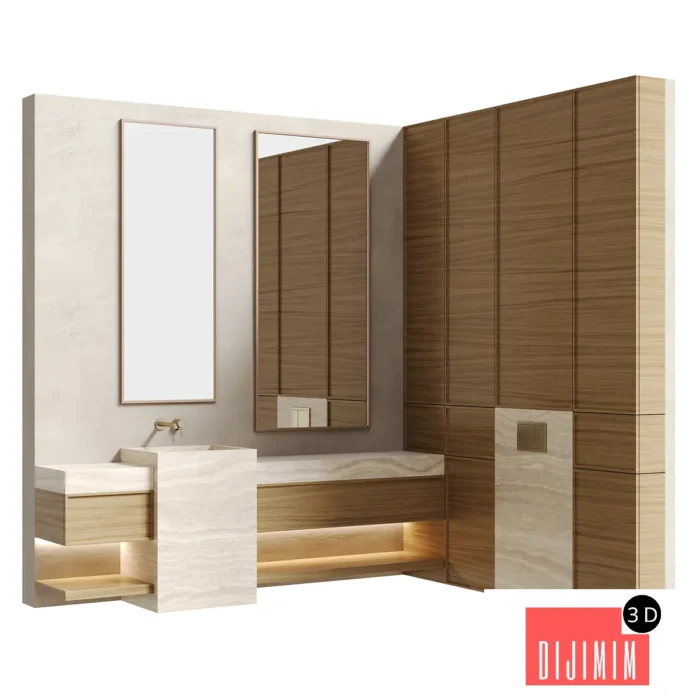 Bathroom Furniture Composition 01 - Görsel 1