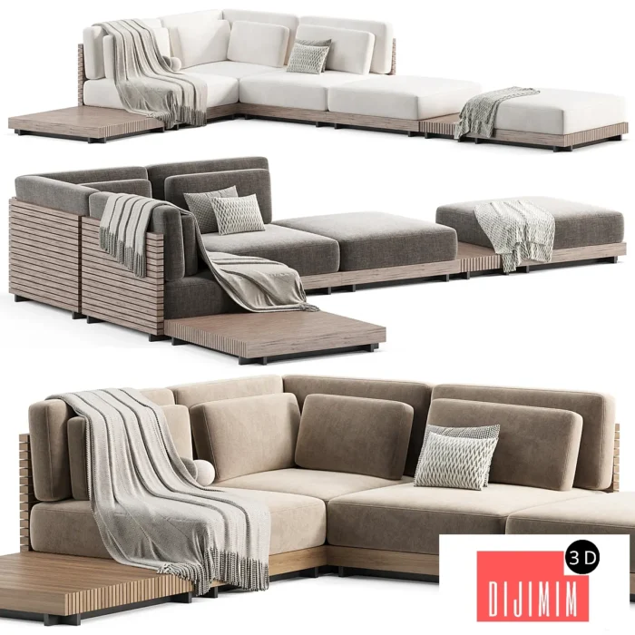 The Caicos Outdoor Furniture Collection sofa - Görsel 1