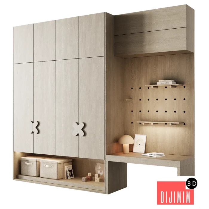 Children's Closet with fillings 05 - Görsel 1