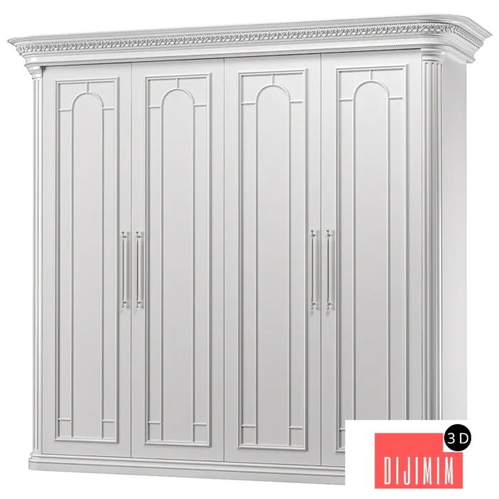 blk wood classic wardrobe art 102 - Görsel 1