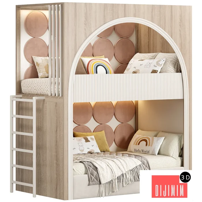 Bunk bed for kids - Görsel 1