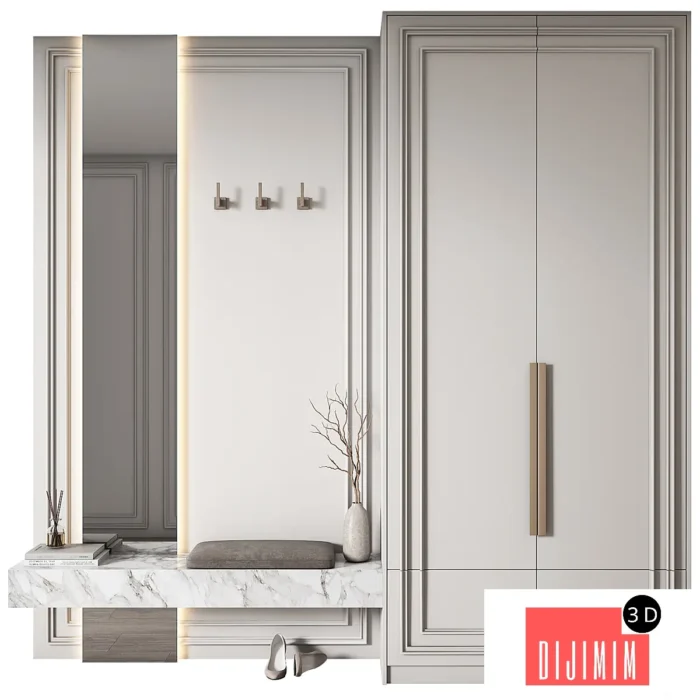 Hallway-in-Neoclassical-02 - Görsel 1