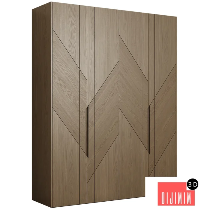 Wardrobe in a modern minimalist style 119 - Görsel 1