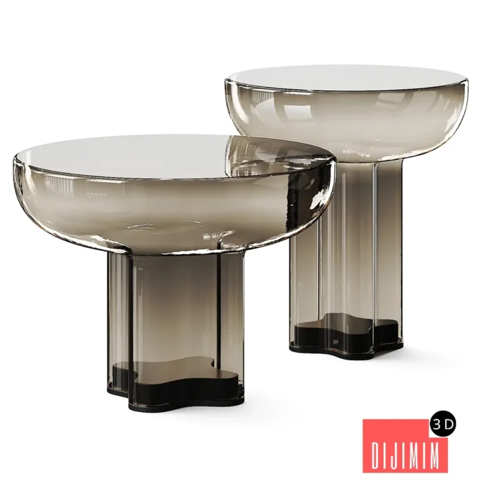101 Сopenhagen Crown Glass Coffee Tables - Görsel 1