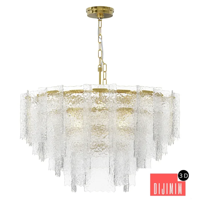 Hanging round chandelier - Görsel 1