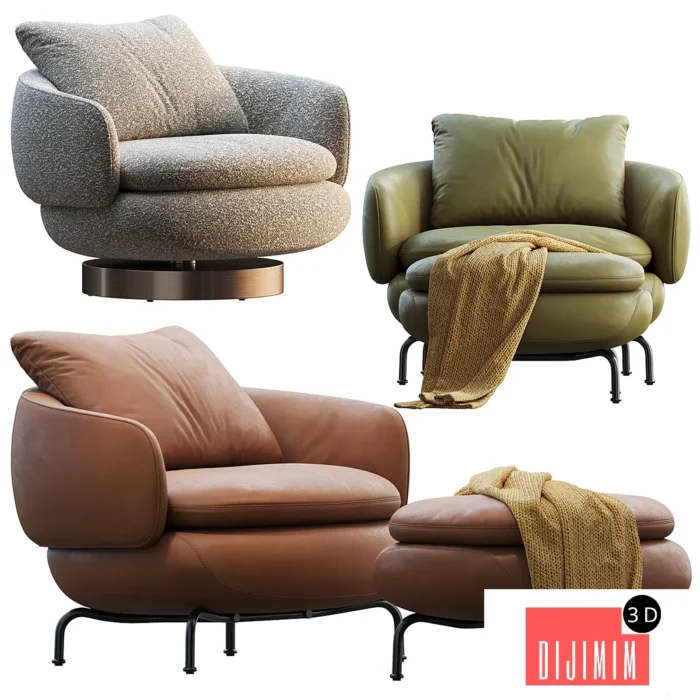 Armchair Vivienne From the brand MINOTTI - Görsel 1