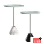 Sustainable coffee table in gray and white
