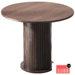 Round extendable dining table