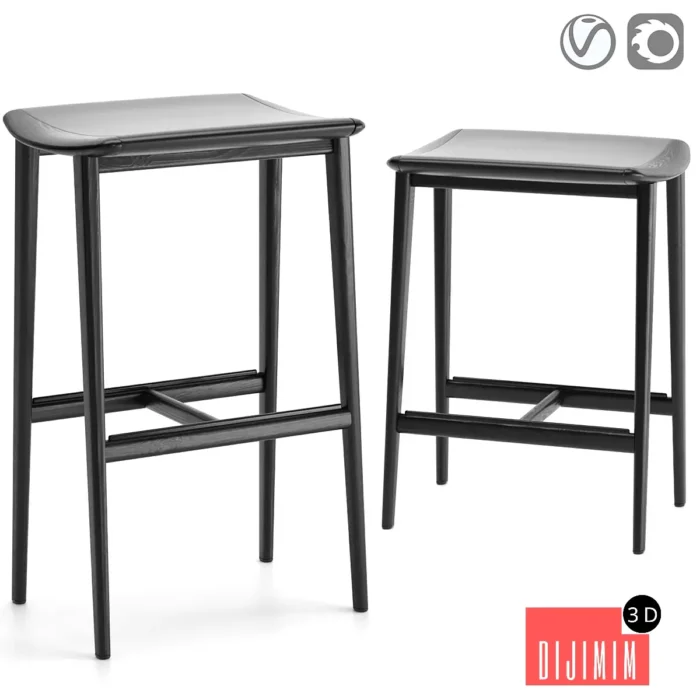 Minotti Fynn Stool - Görsel 1