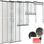 Wood and Glass Aluminum Venetian Blind Curtain Set 43