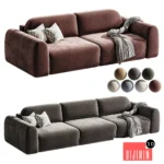 Straight sofa Lilt 2 round | Divan.ru