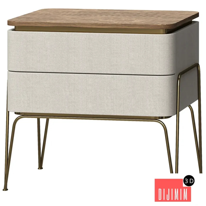 Bedside table LUXURY VISN 35834-29 - Görsel 1
